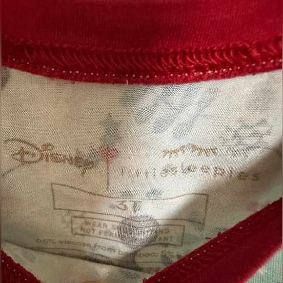 Rare Little Sleepies Mickey Mouse Pajama Set - Red and Light Blue - Picture 3 of 6